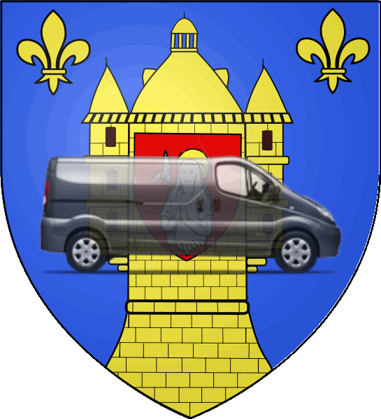 camion sur blason ville de Sainte-Geneviève-des-Bois
