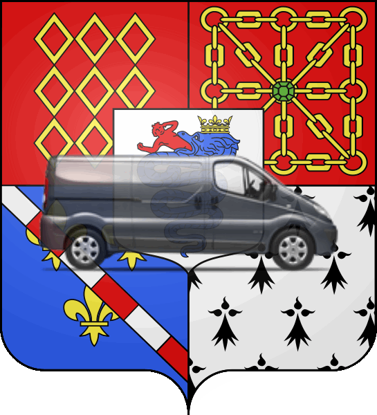 camion sur blason ville de Sainte-Maure-de-Touraine