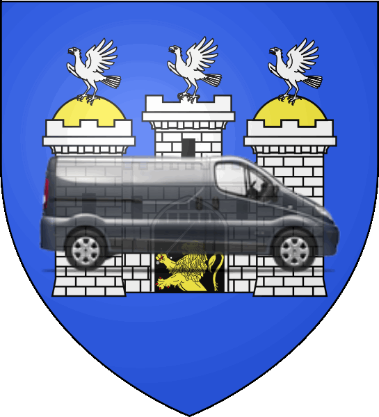 camion sur blason ville de Sainte-Menehould