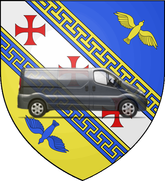 camion sur blason ville de Sainte-Savine