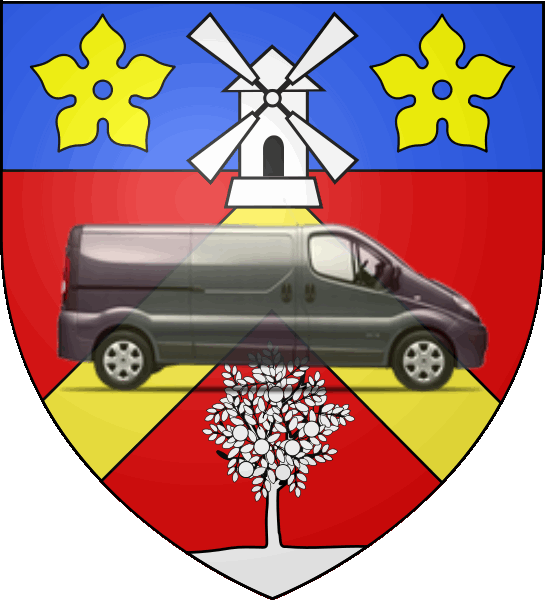 camion sur blason ville de Sannois