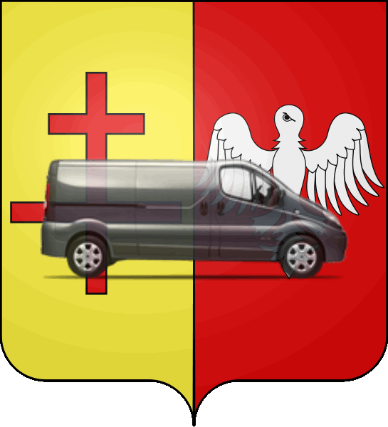 camion sur blason ville de Sarreguemines