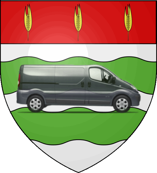 camion sur blason ville de Stains