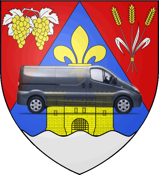 camion sur blason ville de Sucy-en-Brie