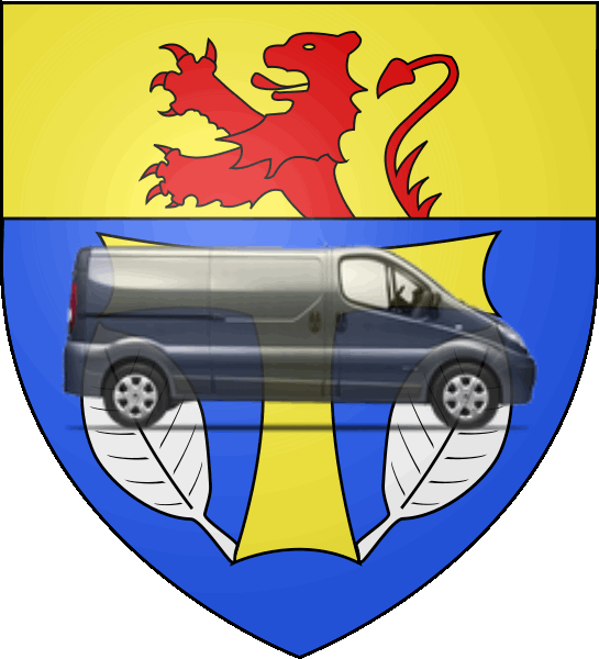 camion sur blason ville de Tremblay-en-France