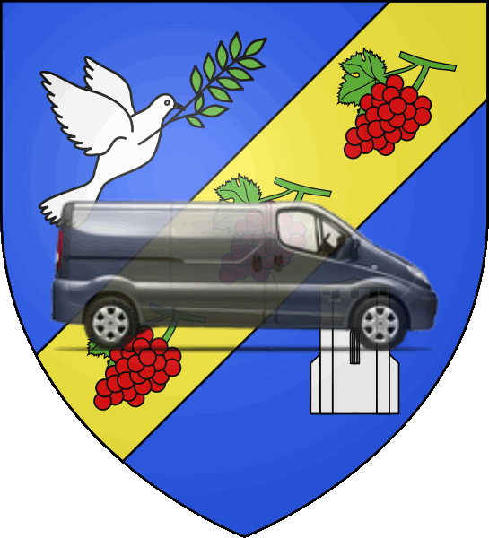 camion sur blason ville de Tresses