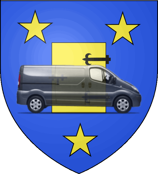camion sur blason ville de Ussel