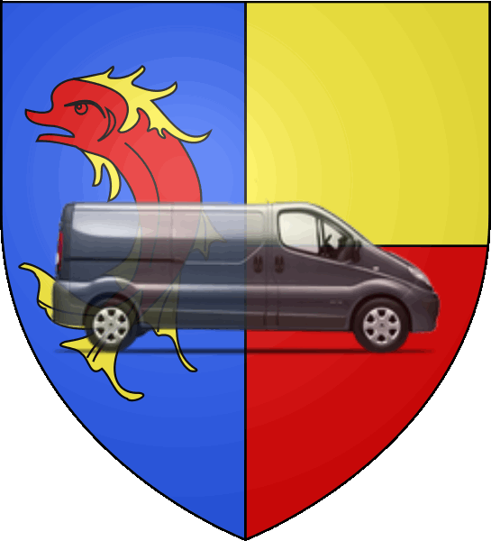 camion sur blason ville de Veauche