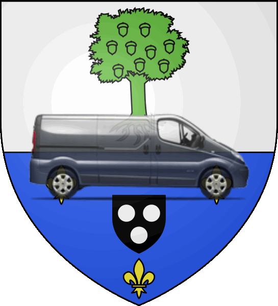 camion sur blason ville de Verrières-le-Buisson