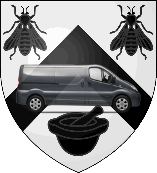 camion sur blason ville de Villebon-sur-Yvette