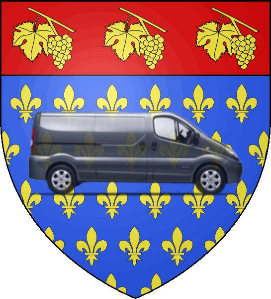 camion sur blason ville de Villeneuve-le-Roi
