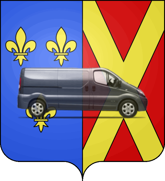 camion sur blason ville de Villeneuve-lès-Avignon