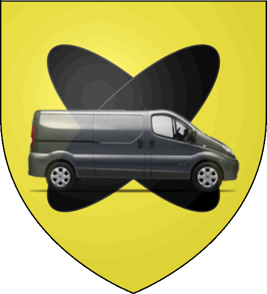 camion sur blason ville de Villeneuve-Loubet