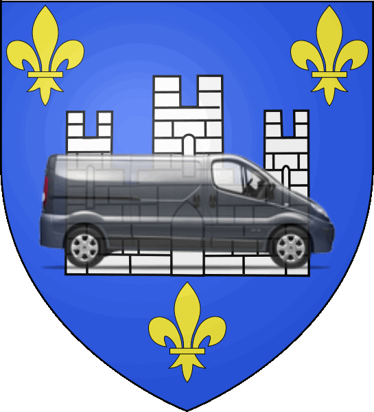camion sur blason ville de Villiers-le-Bel