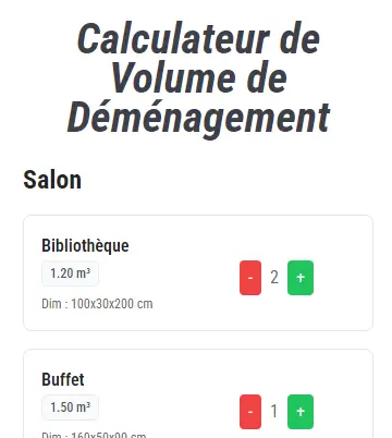 calculateur volume demenagement