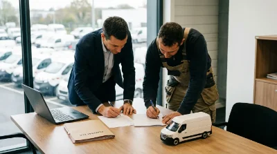 Signature d'un contrat de location longue durée pour utilitaire professionnel