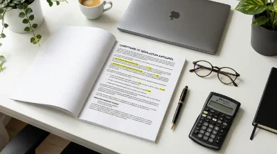 calculatrice et contrat de location longue durée avec mention des frais de résiliation anticipée