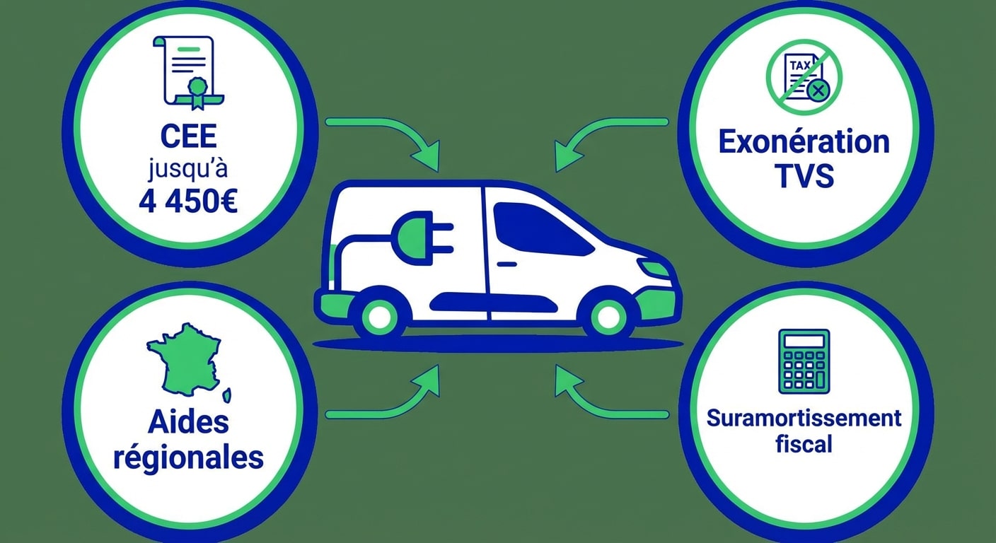 Illustration des aides financières pour utilitaires électriques