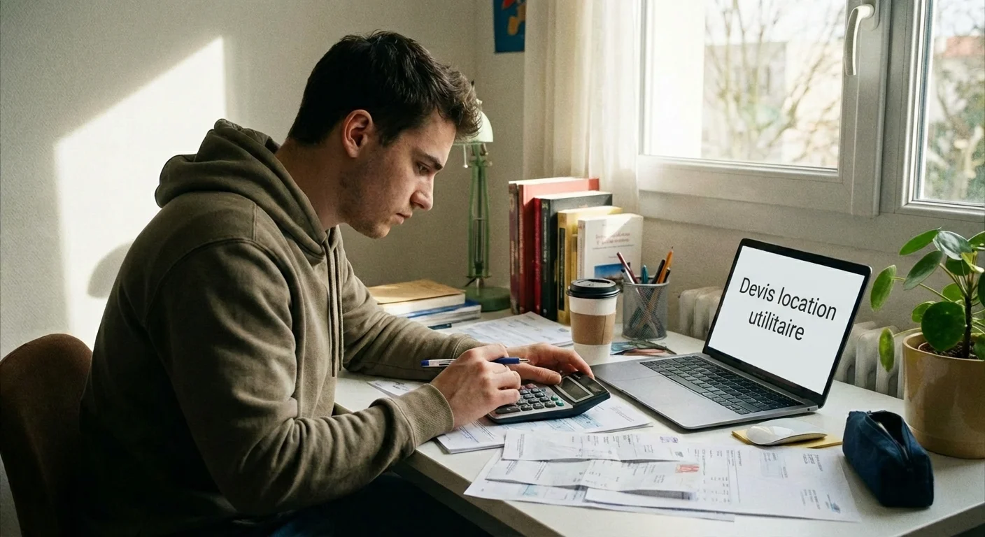 Calcul du budget location utilitaire pour un jeune conducteur avec surcharge