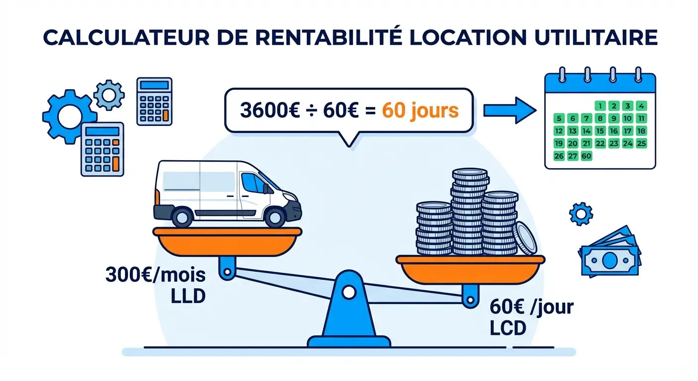 Calculateur de seuil de rentabilité pour location longue durée d'utilitaire