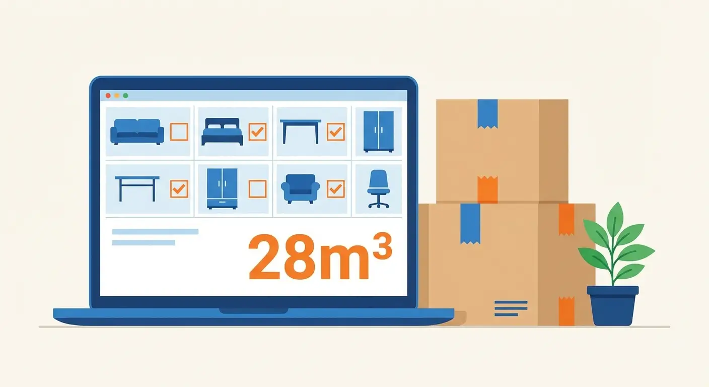 Calculateur de volume de demenagement en ligne