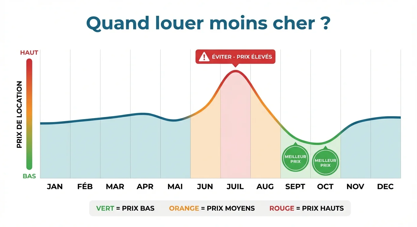 Calendrier des meilleurs prix pour louer un utilitaire