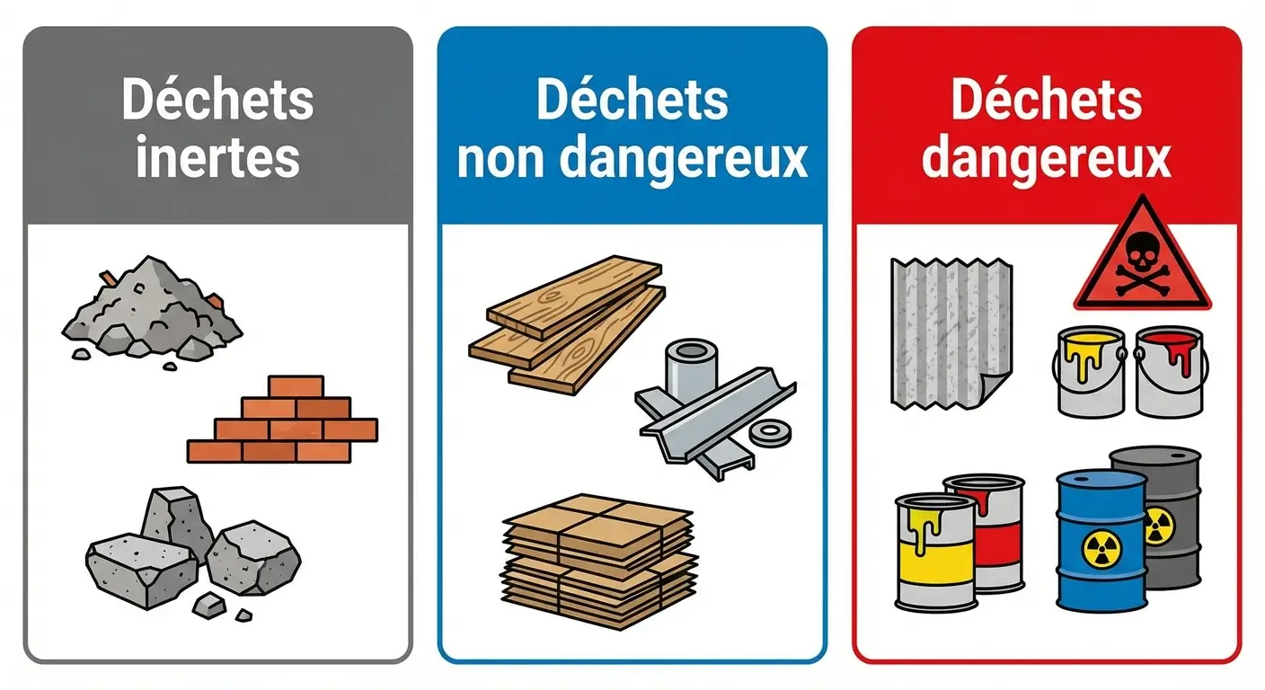Classification des déchets par catégorie selon la réglementation française