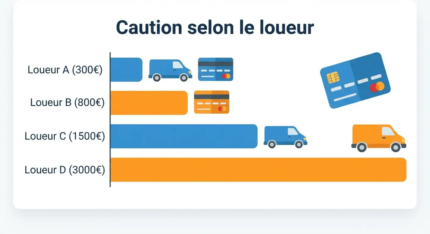 comparatif cautions loueurs