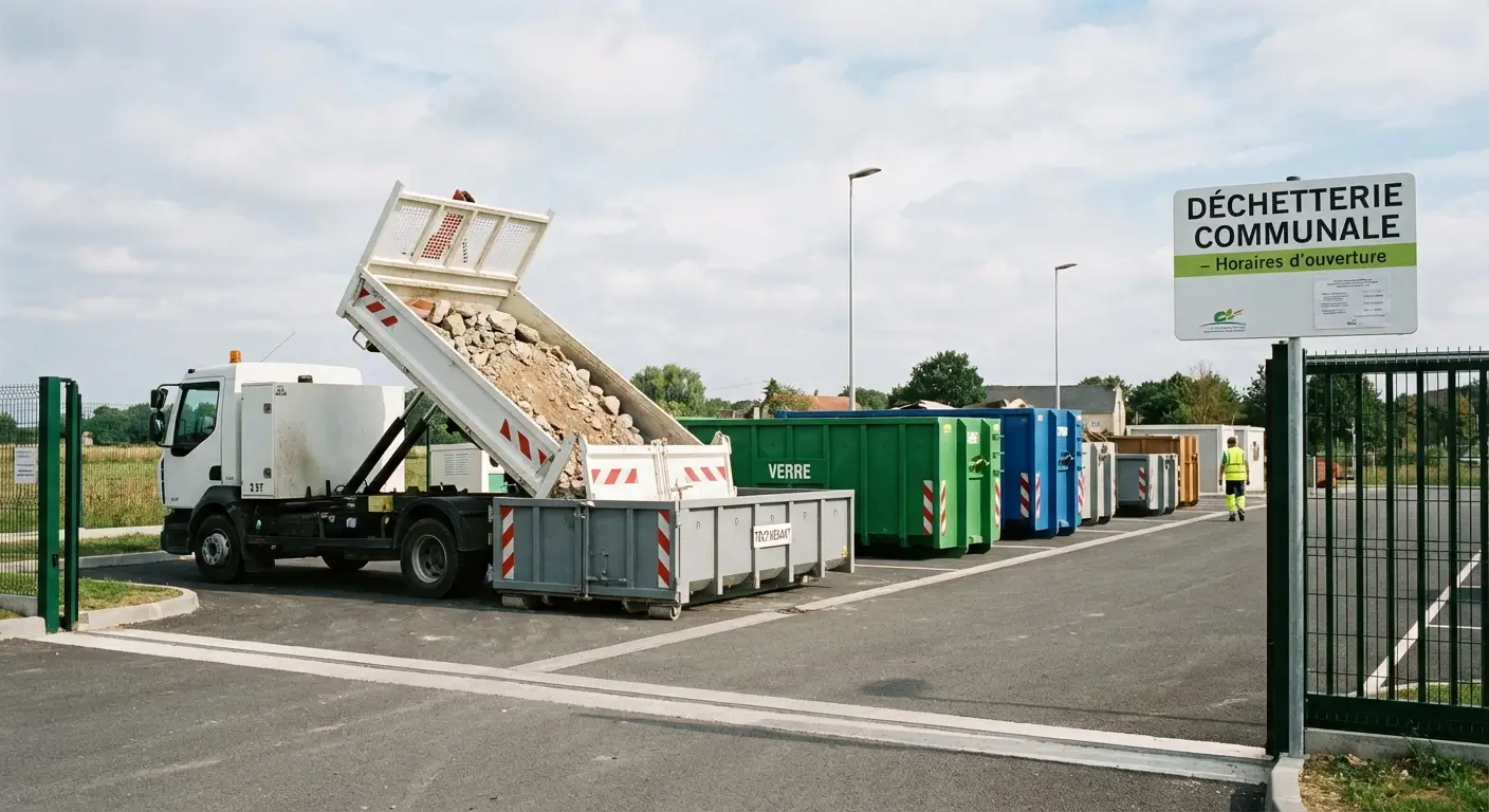 Déchetterie communale pour dépôt autorisé de déchets par les particuliers