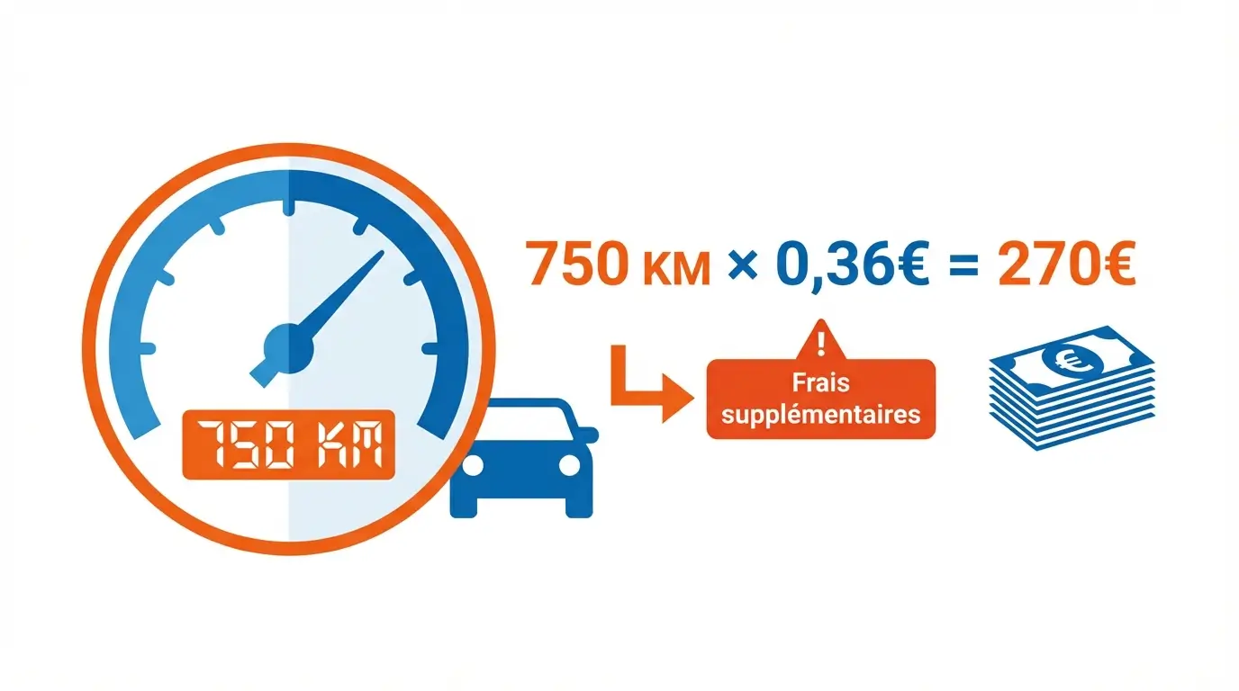 Calcul des frais kilométriques location porte-voiture