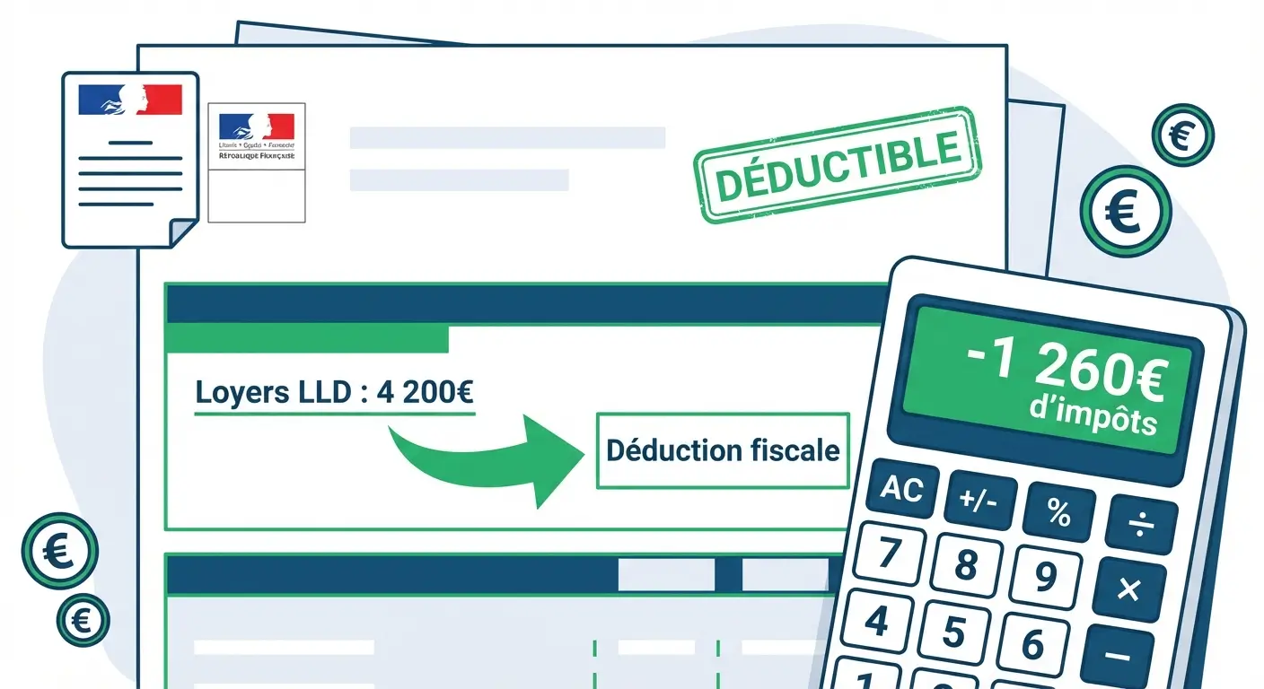 Déclaration fiscale avec déduction des loyers LLD pour véhicule utilitaire