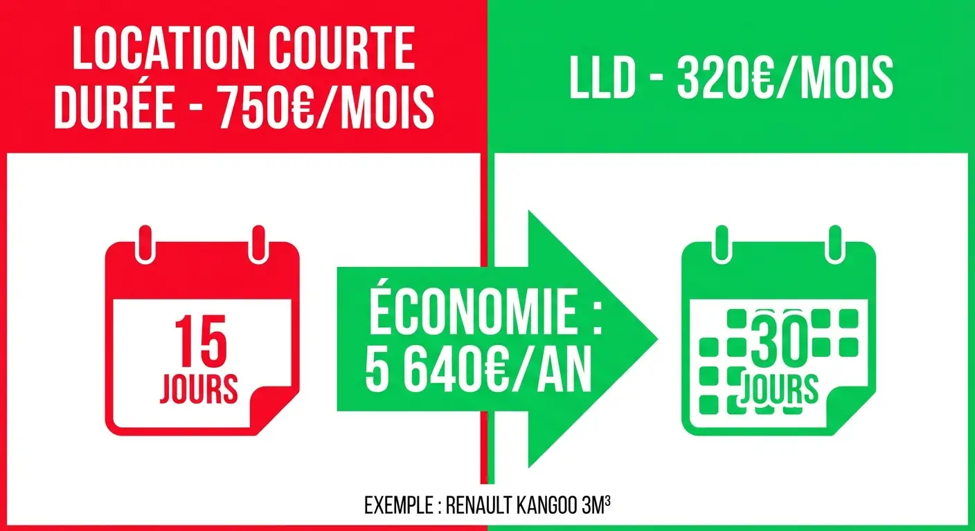 Tableau comparatif location longue durée versus location courte durée