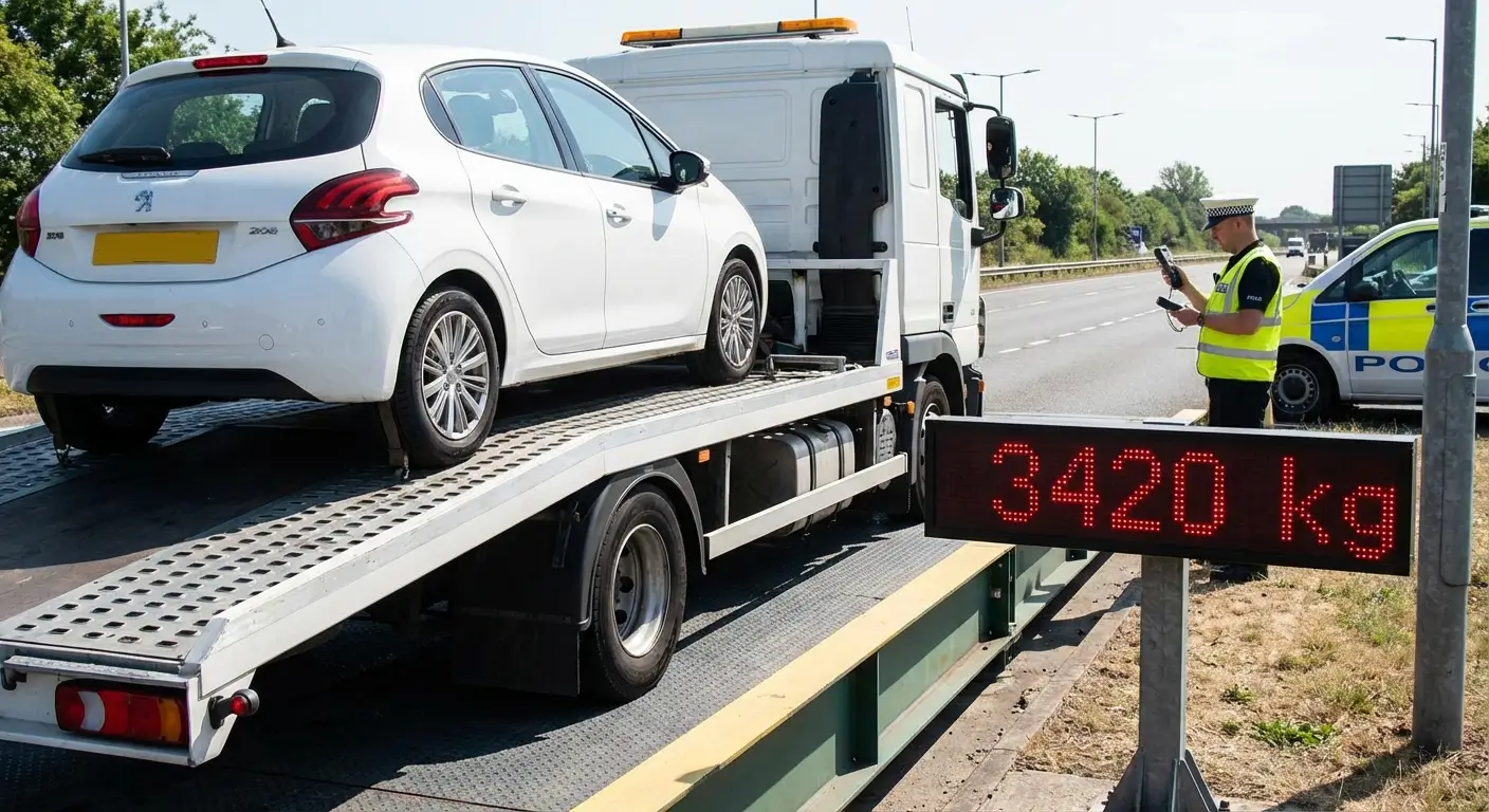 Pesage d'un camion plateau pour respecter le PTAC