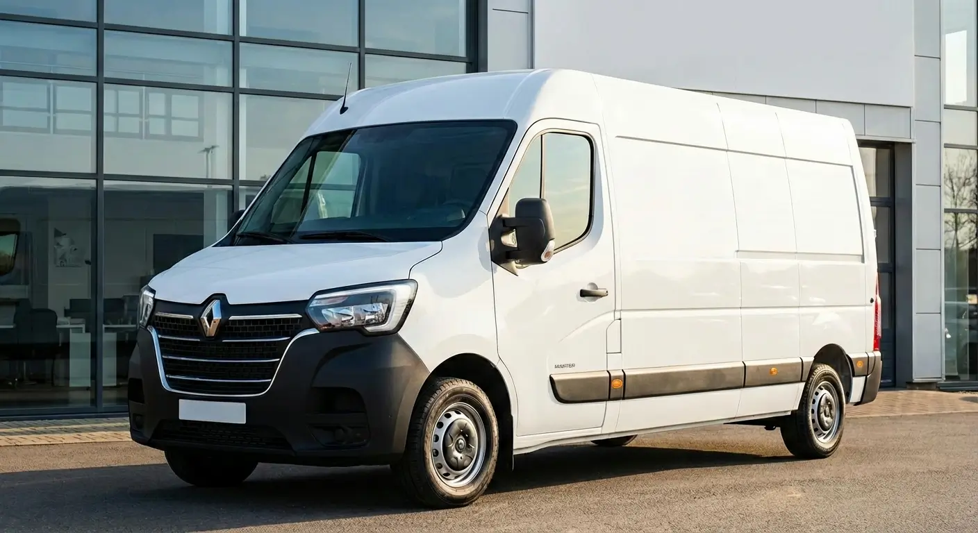 utilitaire blanc propre prêt pour restitution à une agence de location