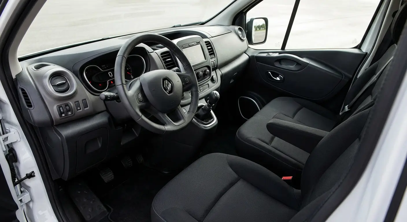 Poste de conduite du Renault Trafic avec tableau de bord ergonomique