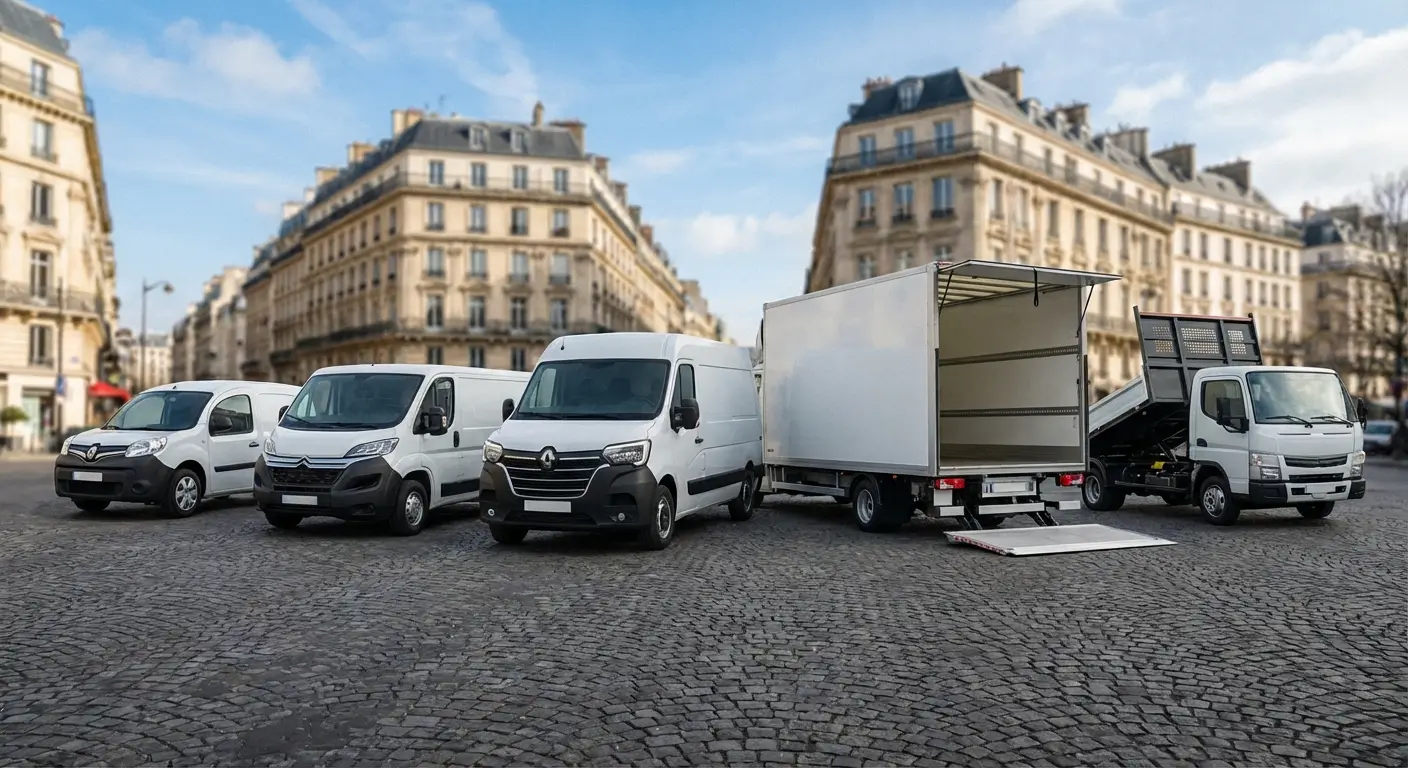 différents modèles et volumes de véhicules utilitaires