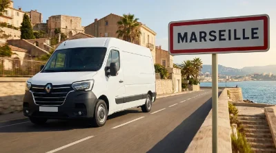 camion utilitaire circulant à Marseille