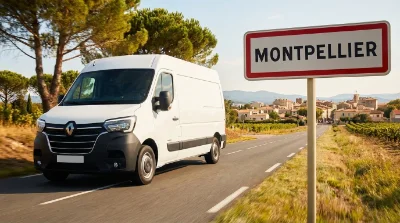 camion utilitaire circulant à Montpellier