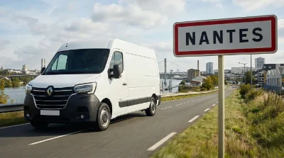 camion utilitaire circulant à Nantes