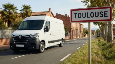 camion utilitaire circulant à Toulouse